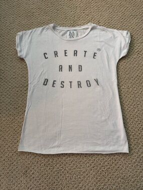 Zoe Karssen “Create and Destroy” white t-shirt